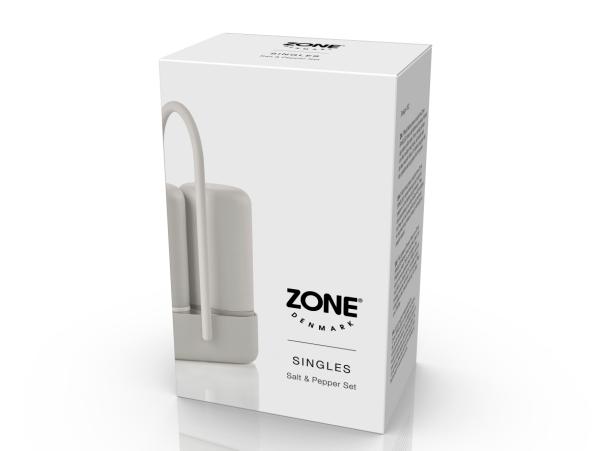 Bitz Zone Denmark Singles Salt/pepper Set 6.5 X 3.3 X 8.9 Cm Warm Grey