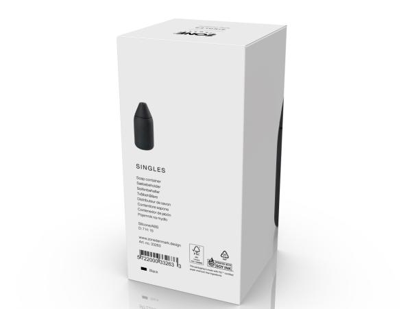 Bitz Zone Denmark Singles Soap Container Dia 7 X 15 Cm 0.3 Liter Black