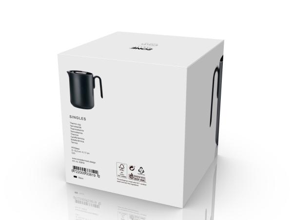 Bitz Zone Denmark Singles Thermo Jug Dia 13.2 X 17 Cm 0.6 Liter Black