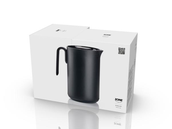 Bitz Zone Denmark Singles Thermo Jug Dia 13.2 X 22 Cm 1 Liter Black