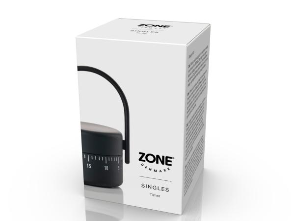 Bitz Zone Denmark Singles Timer Dia. 5.4 X 8.9 Cm Black