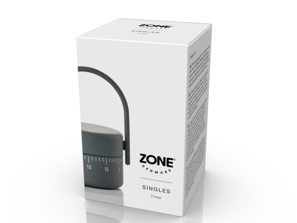Bitz Zone Denmark Singles Timer Dia 5.4 X 8.9 Cm Cool Grey