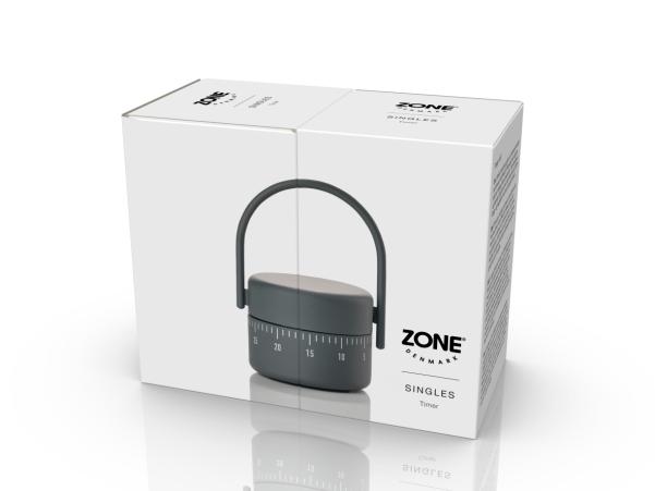 Bitz Zone Denmark Singles Timer Dia 5.4 X 8.9 Cm Cool Grey