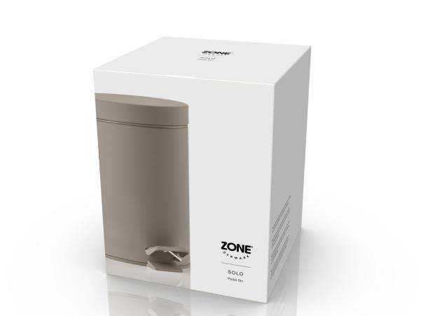 Bitz Zone Denmark Solo Pedal Bin Dia 17 X 25 Cm 3 Liter Taupe