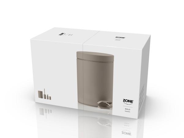 Bitz Zone Denmark Solo Pedal Bin Dia 17 X 25 Cm 3 Liter Taupe