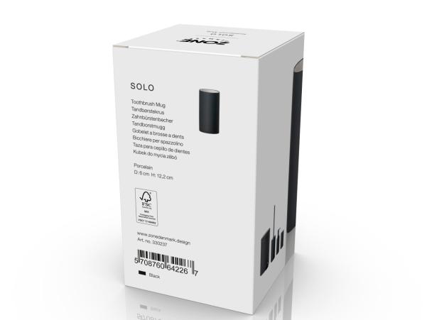 Bitz Zone Denmark Solo Toothbrush Mug Dia. 6 X 12 2 Cm Black