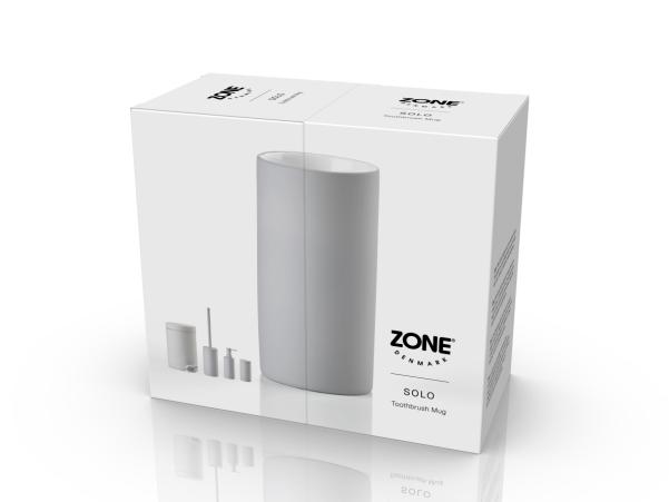 Bitz Zone Denmark Solo Toothbrush Mug Dia 6 X 12 2 Cm Soft Grey