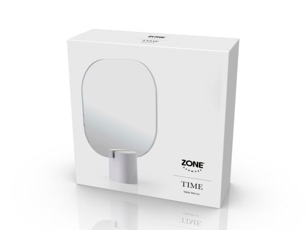 Bitz Zone Denmark Time Table Mirror 20 X 6 X 26.5 Cm Soft Grey