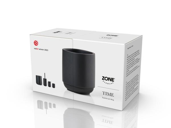 Bitz Zone Denmark Time Toothbrush Mug 8 X 8 X 9.8 Cm Black