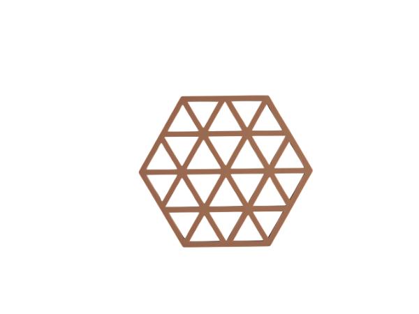 bitz Zone Denmark Triangles Trivet 16 x 14 x 0.9 cm Almond