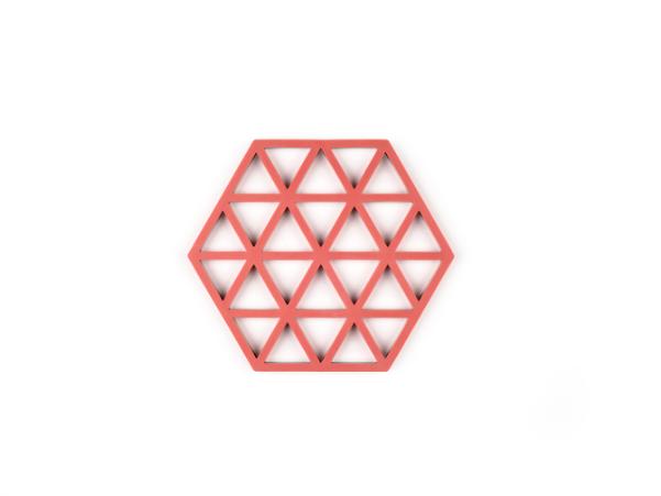 Bitz Zone Denmark Triangles Trivet 16 X 14 X 0 9 Cm Burned Red