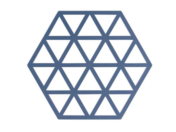 bitz Zone Denmark Triangles Trivet 16 x 14 x 0.9 cm Denim