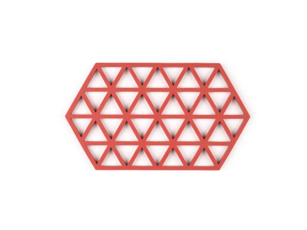 Bitz Zone Denmark Triangles Trivet 24 X 14 X 0 9 Cm Burned Red