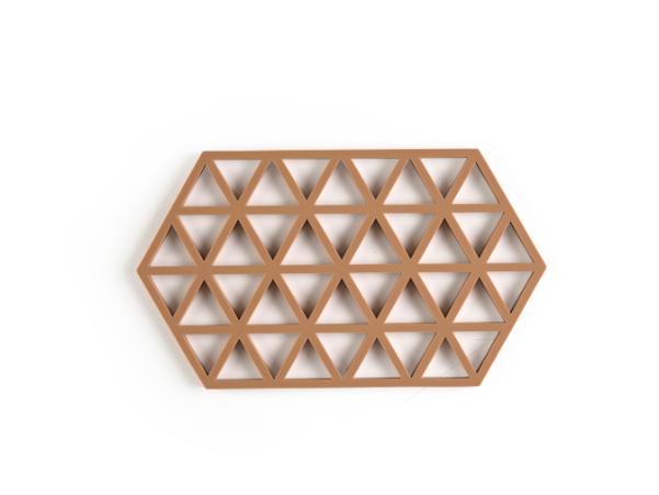 Bitz Zone Denmark Triangles Trivet 24 X 14 X 0.9 Cm Light Terracotta