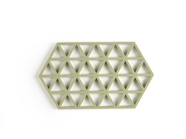 Bitz Zone Denmark Triangles Trivet 24 X 14 X 0.9 Cm Matcha Green