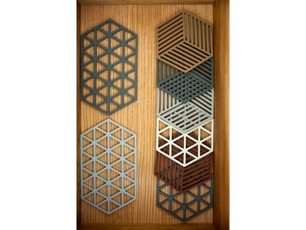 Bitz Zone Denmark Triangles Trivet 24 X 14 X 0.9 Cm Olive Green