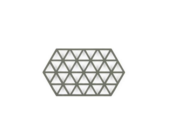 bitz Zone Denmark Triangles Trivet 24 x 14 x 0.9 cm Olive green