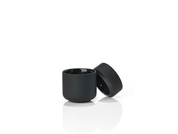 Bitz Zone Denmark Ume Jar With Lid Dia 8.3 X 10.3 Cm Black
