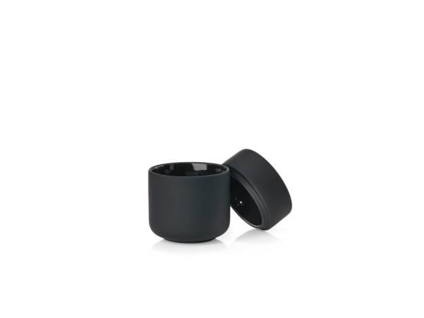 Bitz Zone Denmark Ume Jar With Lid Dia 8.3 X 10.3 Cm Black