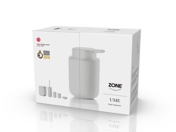 Bitz Zone Denmark Ume Soap Dispenser Dia. 8.3 X 12.5 Cm 0.25 Liter Soft Grey