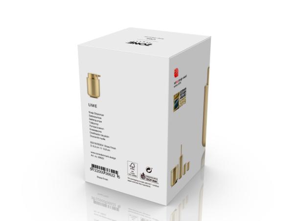 Bitz Zone Denmark Ume Soap Dispenser Dia 8 3 X 12 8 Cm 0 25 Liter Brass