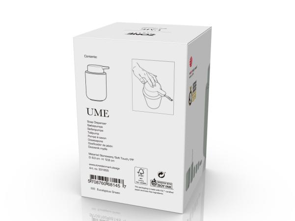 Bitz Zone Denmark Ume Soap Dispenser Dia. 8 3 X 12 8 Cm 0 25 Liter Eucalyptus