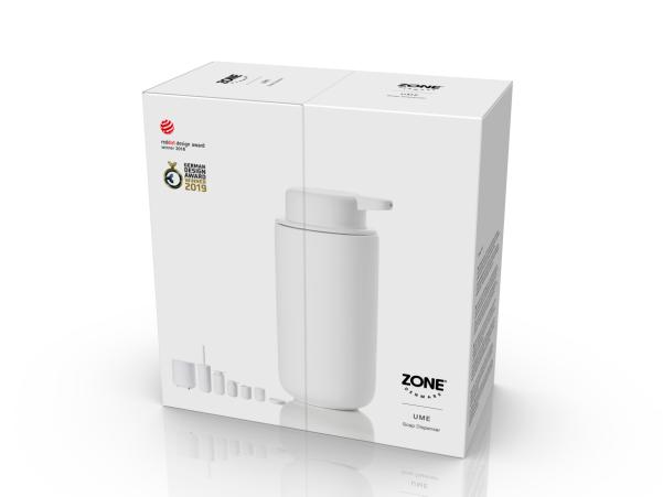 Bitz Zone Denmark Ume Soap Dispenser Dia. 8 3 X 19 Cm 450 Ml White