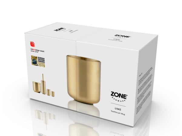 Bitz Zone Denmark Ume Toothbrush Mug Dia 8 3 X 10 3 Cm Brass