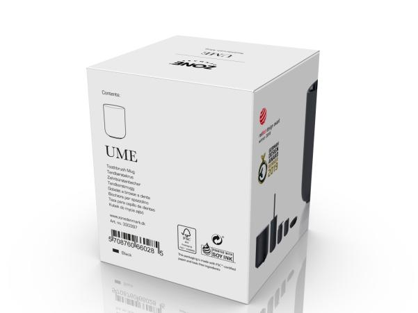 Bitz Zone Denmark Ume Toothbrush Mug Dia. 8 3 X 10 3 Cm Black