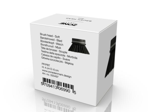 Bitz Zone Dishwasher Brush Head Soft Dia. 6 Cm Black