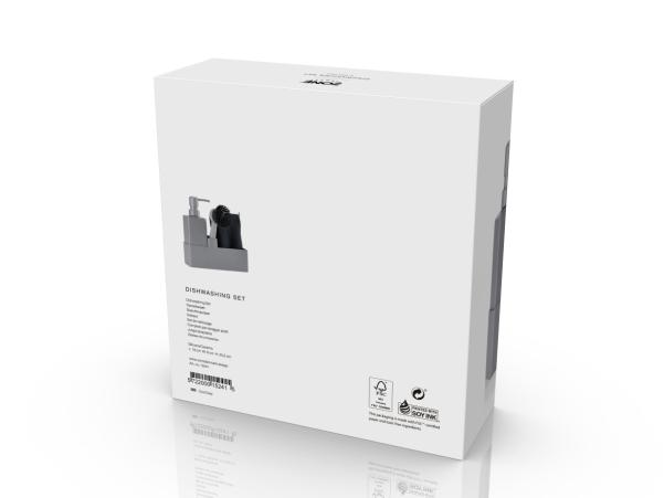 Bitz Zone Dishwashing Set 19 X 6 X 20.5 Cm 4 Parts Grey