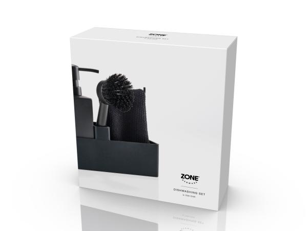 Bitz Zone Dishwashing Set 19 X 6 X 20 Cm 4 Parts Black