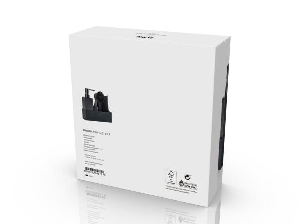 Bitz Zone Dishwashing Set 19 X 6 X 20 Cm 4 Parts Black