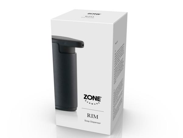 Bitz Zone Rim Soap Dispenser Dia 8.7 X 14.4 Cm Black