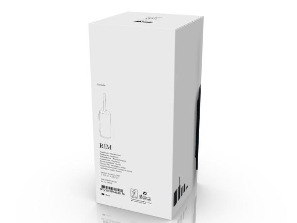 Bitz Zone Rim Toilet Brush For Wall Dia 10 X 38.2 Cm Black