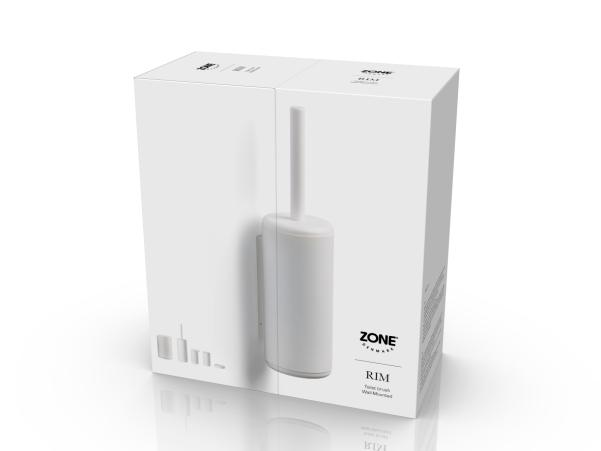 Bitz Zone Rim Toilet Brush For Wall Dia 10 X 38.2 Cm White