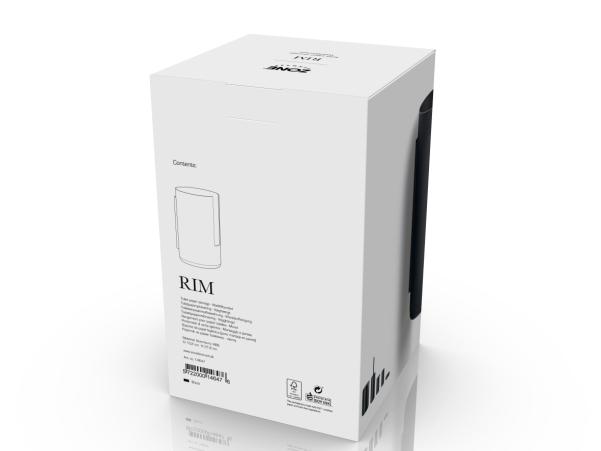 Bitz Zone Rim Toilet Paper Storage For Wall Dia 13.2 X 21.8 Cm Black