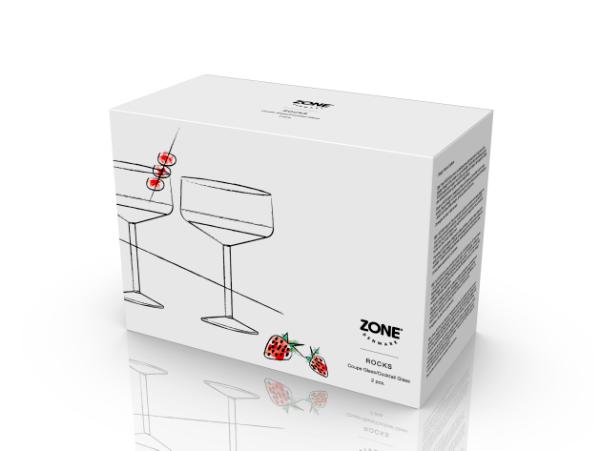 Bitz Zone Rocks Coupe/Cocktail Glass 13 5 Cm 27 Cl 2 Pcs