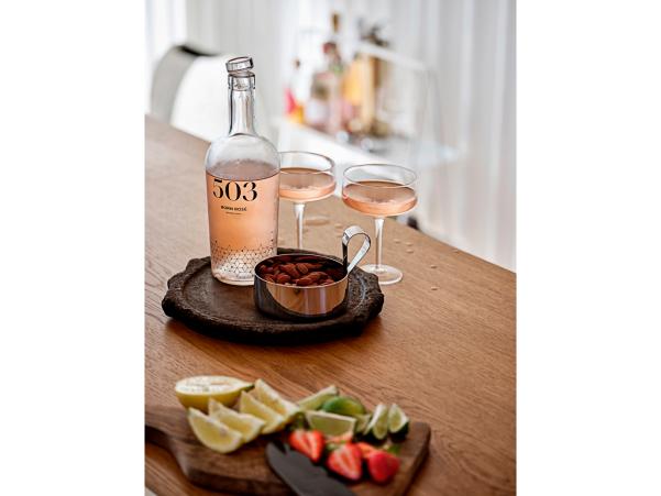 Bitz Zone Rocks Delicacy Bowl W. Spoon Small Dia. 8.5 X 3.8 Cm Polished Steel