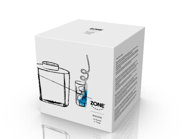 Bitz Zone Rocks Ice Bucket W/ Tongs Dia. 13 X 12 Cm Polished Steel