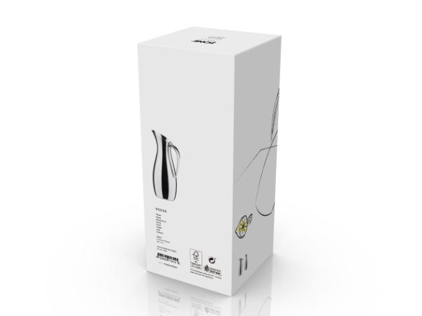 Bitz Zone Rocks Jug Dia. 12 X 30 Cm 1.7 Liter Polished Steel