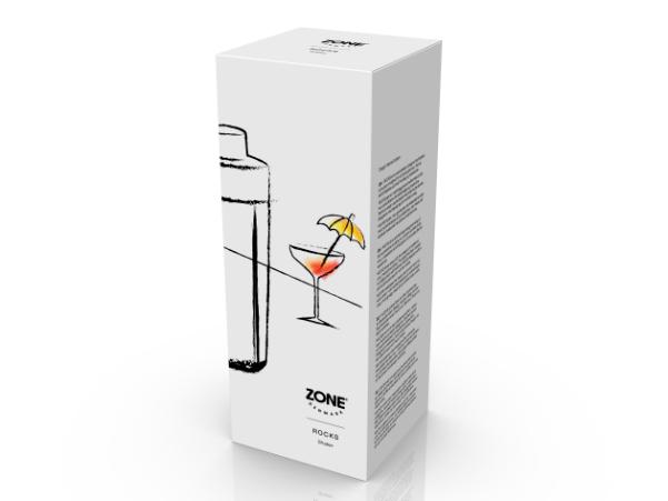 Bitz Zone Rocks Shaker Dia. 7 X 23 Cm 400 Ml Polished Steel