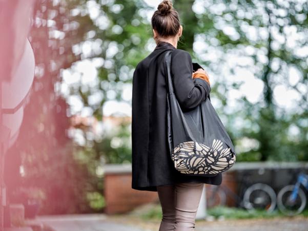 Bitz Zone Singles Shopping Bag 20 X 7 X 28 Cm Sky Blue/Butterfly