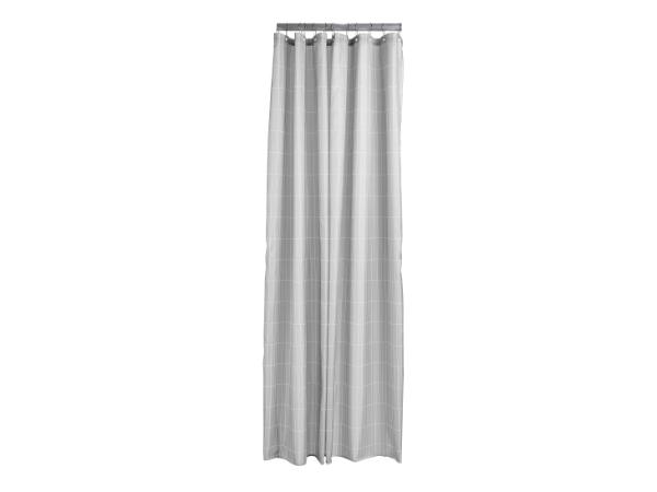 bitz Zone Tiles Shower Curtain 200 x 180 cm Soft Grey