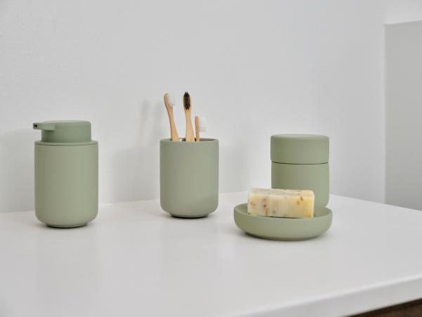 Bitz Zone Ume Toothbrush Mug Dia. 8 3 X 10 3 Cm Eucalyptus Green