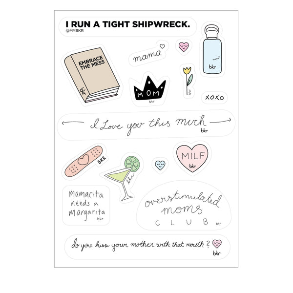 bkr MAMA STICKER SHEET