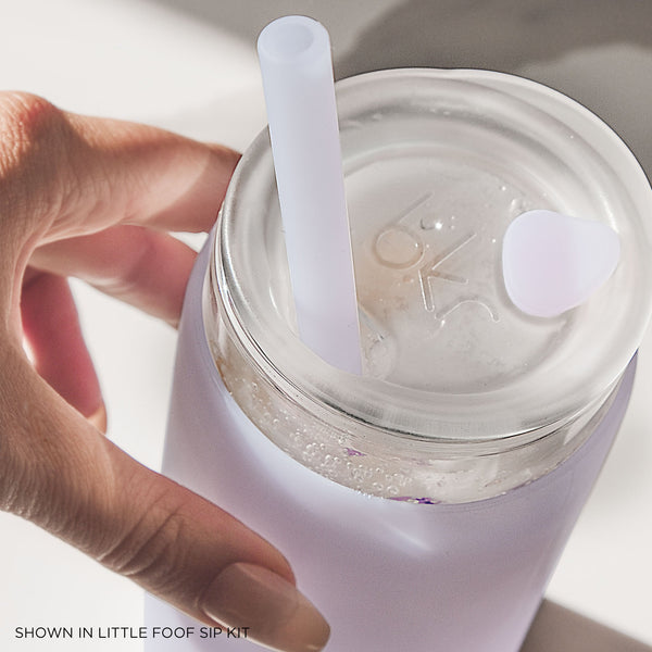 Bkr COTTON CANDY LITTLE CUP STRAWS 355mL (12oz) SET OF THREE