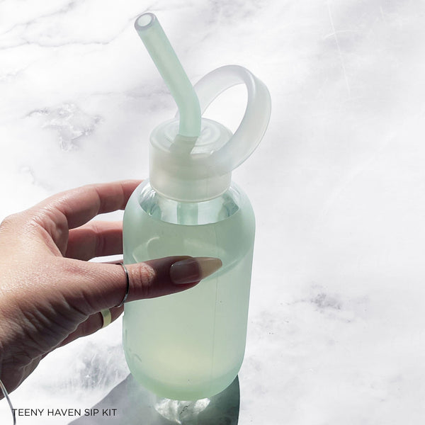 Bkr ETHEREAL GARDEN BIG BOTTLE STRAWS 1L (32 OZ) SET OF THREE