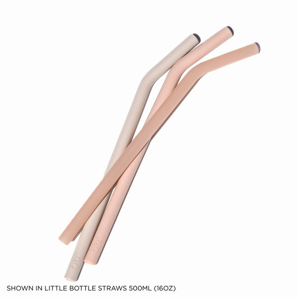Bkr MORNING CAPPUCCINO DEMI BOTTLE STRAWS 650ML (22OZ) SET OF THREE