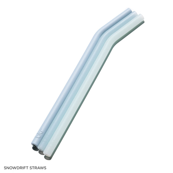 Bkr SNOWDRIFT DEMI BOTTLE STRAWS 650ML (22OZ) SET OF THREE